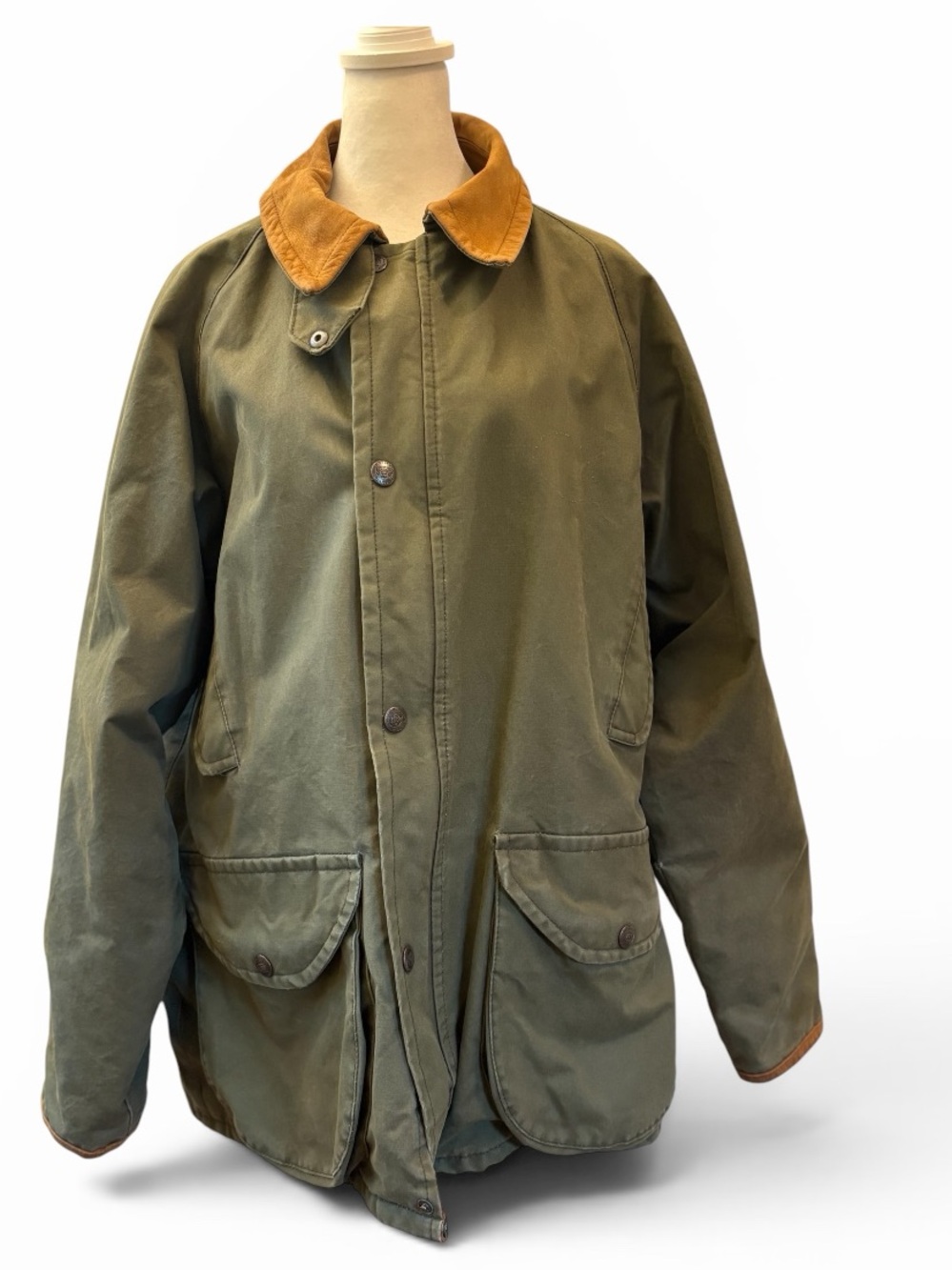 Vintage Royal Scot Men's Olive Green Field Jacket with Contrast Collar. L. GUC